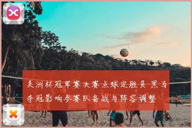 美洲杯冠军赛决赛点球定胜负 黑马夺冠影响参赛队备战与阵容调整